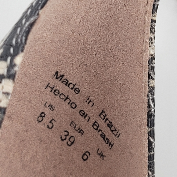 ALDO Women Snake Print Leather clear Stiletto Heel Dress Cocktail 8.5 New - Picture 5 of 5